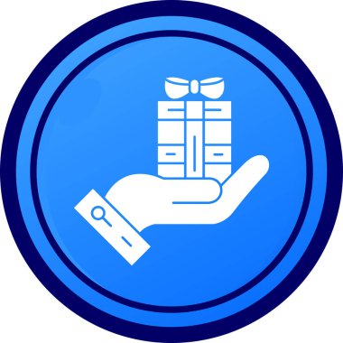 Hediye. Web simgesi basit illüstrasyon