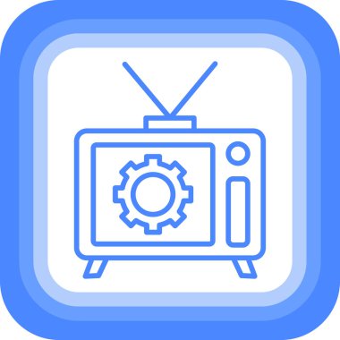 Televizyon simgesinin vektör illüstrasyonu