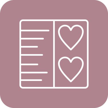 Kalp. Web simgesi basit illüstrasyon