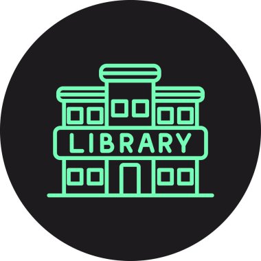 Benzersiz kütüphane vektörü simgesi