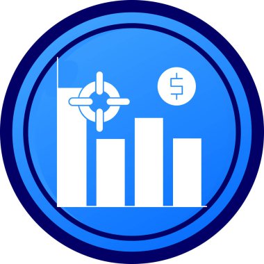 iş grafiği simgesi, vektör illüstrasyonu