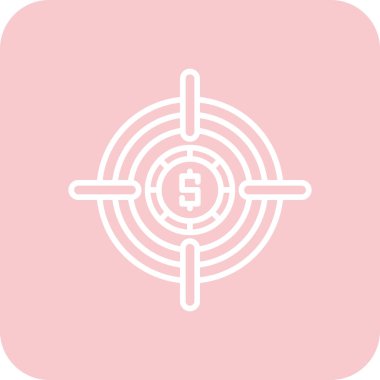 Para simgesinin vektör illüstrasyonu