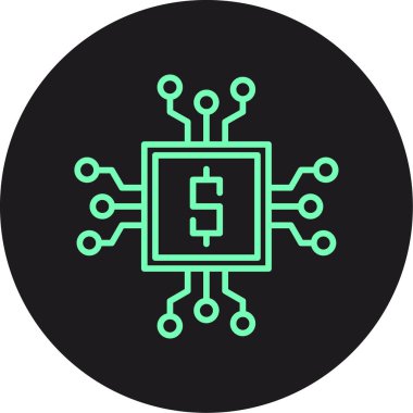 Çip. Web simgesi basit illüstrasyon