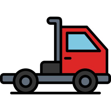 kamyon simgesi, vektör illüstrasyonu