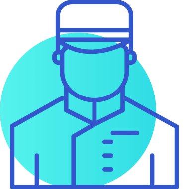 Doktor. Web simgesi basit illüstrasyon