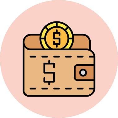 Bozuk paralı cüzdan. Basit tasarım