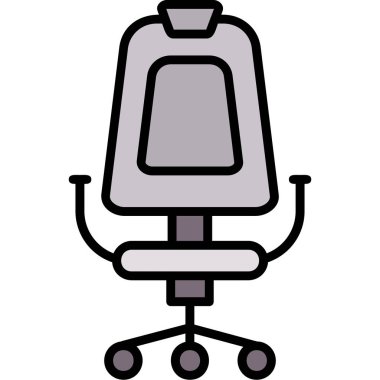 Ofis sandalyesi simgesi, taslak biçimi