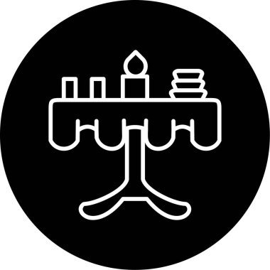 Bir tablo simgesinin vektör illüstrasyonu