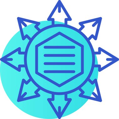 Vektör güneş simgesi, vektör illüstrasyonu