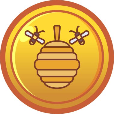 bal simgesi, basit vektör illüstrasyonu