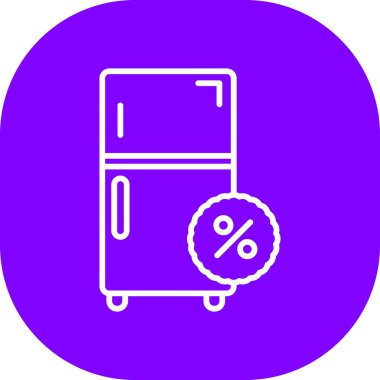 Buzdolabı. Web simgesi basit illüstrasyon