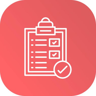 Moda basit biçiminde kontrol listesi simgesi