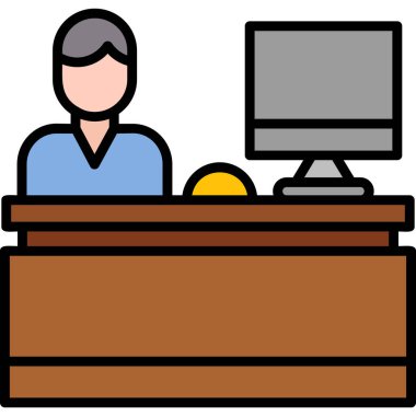 Masa. Web simgesi basit illüstrasyon