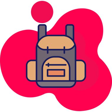 Sırt çantası simgesinin vektör çizimi