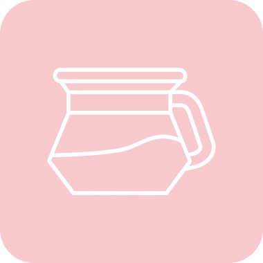 Bir kahve makinesi simgesinin vektör çizimi