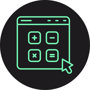 hesap makinesi simgesi vektör illüstrasyonu