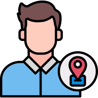 konum haritası konum simgesi ana hat biçiminde