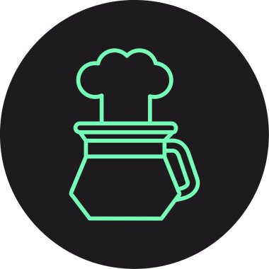 Şef şapkası, vektör illüstrasyonu