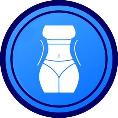 kadın gövde simgesi mavi vektör beyaz arkaplan üzerinde izole web tasarımı için