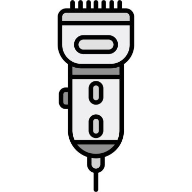 Elektrikli tıraş makinesi simgesini, anahat stili