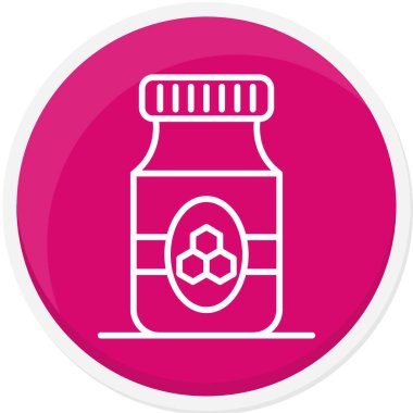 Şişe. Web simgesi basit illüstrasyon