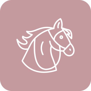 Şirin at ikonu. vektör illüstrasyonu