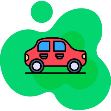 - Araba. Web simgesi basit illüstrasyon