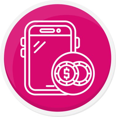 Bir mobil simgenin vektör illüstrasyonu