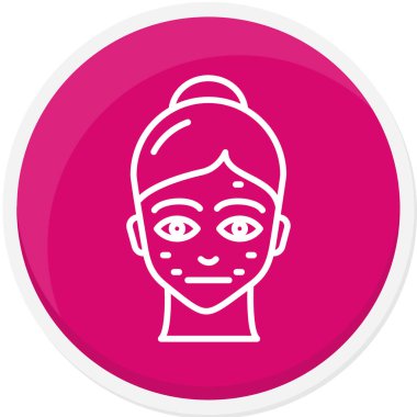 Kızım. Web simgesi vektör illüstrasyonu