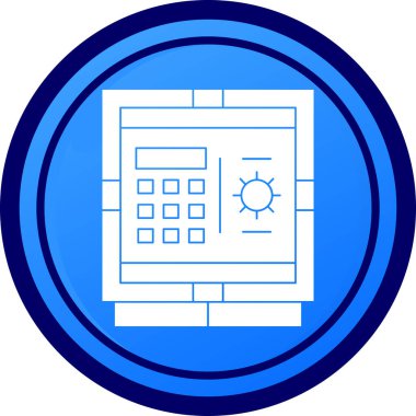 Eşsiz Hesap Makinesi Vektör Kabartma Simgesi