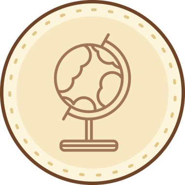 dünya simgesi, vektör illüstrasyonu