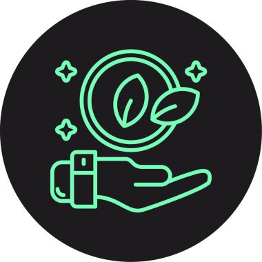 Bir yaprak simgesinin vektör illüstrasyonu