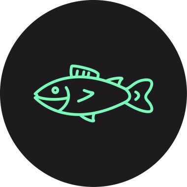 Balık simgesinin vektör illüstrasyonu