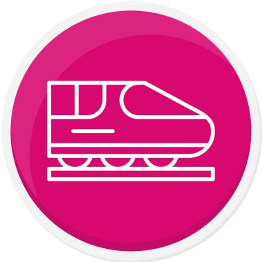 tren simgesi, vektör illüstrasyonu