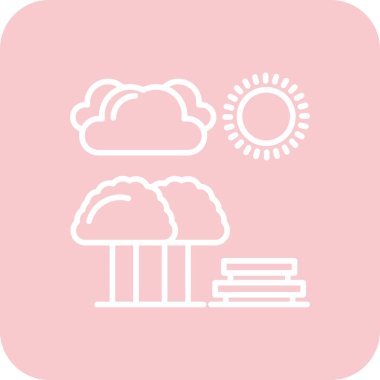 bulut ve güneş simgesi