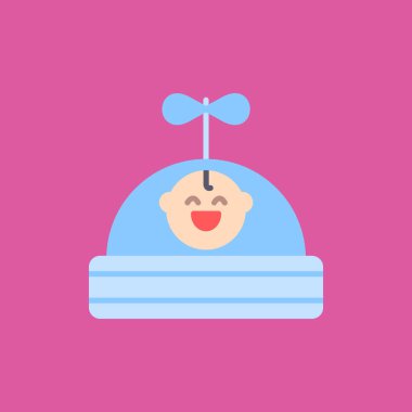 Şapkadaki bir bebeğin vektör çizimi