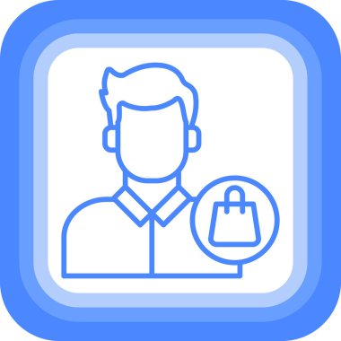 alışveriş simgesi vektör illüstrasyonu