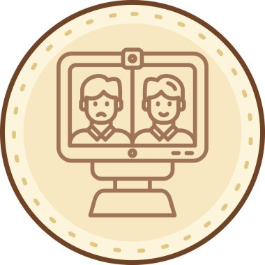 Bir erkek ve kadın ikonunun vektör çizimi