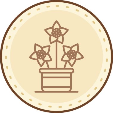 Bitki. Web simgesi basit illüstrasyon