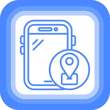 konum simgesi, vektör çizimi