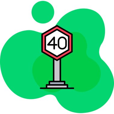 Yol simgesi, vektör, illüstrasyon