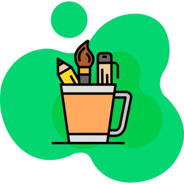 Dolu kahve ikonu - taslak biçiminde