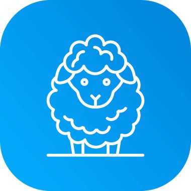 Soyut arkaplanda izole edilmiş koyun simgesi