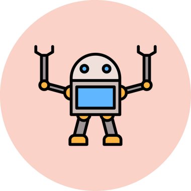 robot ikon vektör illüstrasyonu