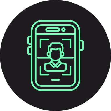 Bir smartphone simge vektör çizim