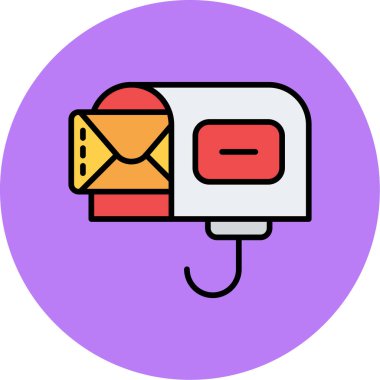 E-posta. Web simgesi basit illüstrasyon