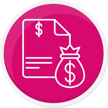 Dolar. Web simgesi basit illüstrasyon