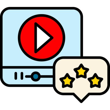 video simgesi, vektör illüstrasyonu