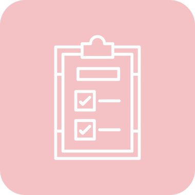 Kontrol listesi simgesi. Web simgesi