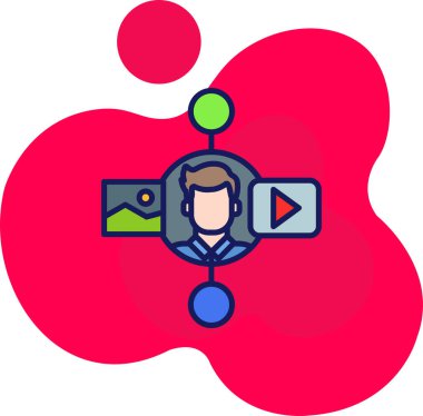 İş hedefi simgesi, vektör illüstrasyonu